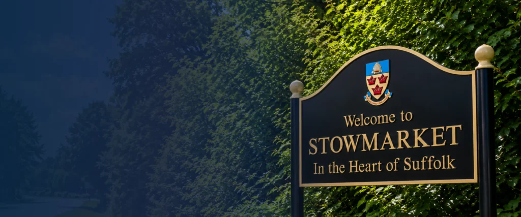 Welcome to Stowmarket sign in Stowmarket, Suffolk